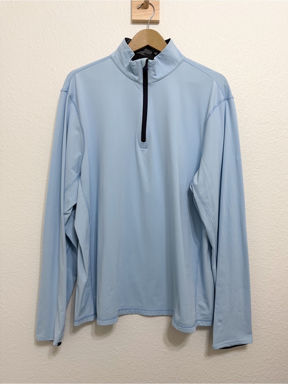 Greyson Tate Mock Neck Quarter-Zip Golf Pullover Mens Blue XL